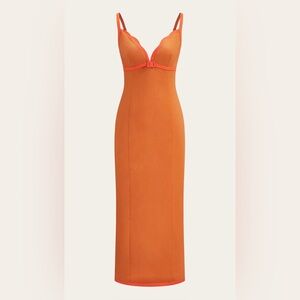 Commense Orange Maxi Dress